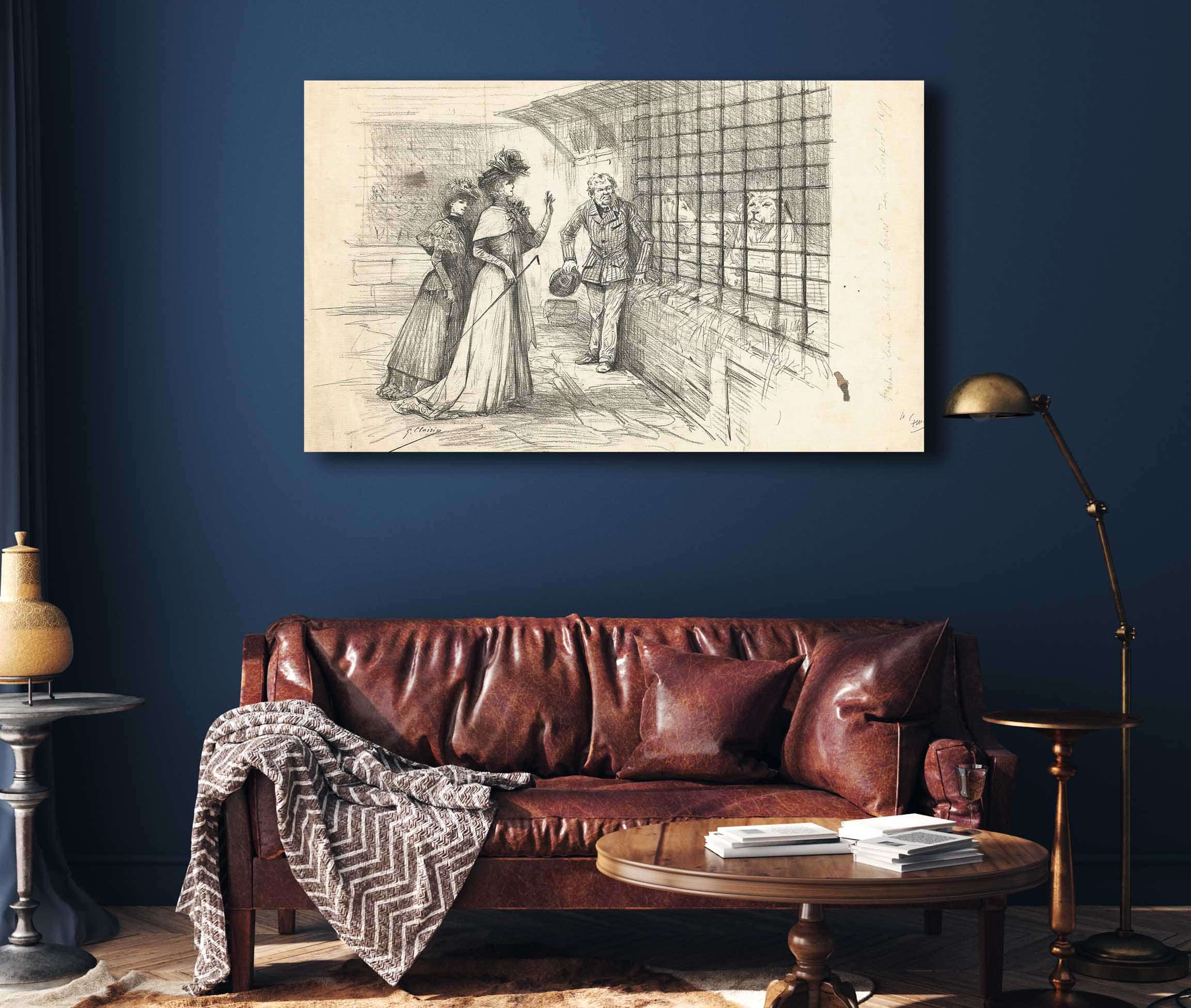 12" x 12" / Canvas Wrap Scenes Of Sarah Bernhardts Life  by Georges Jules Victor Clairin