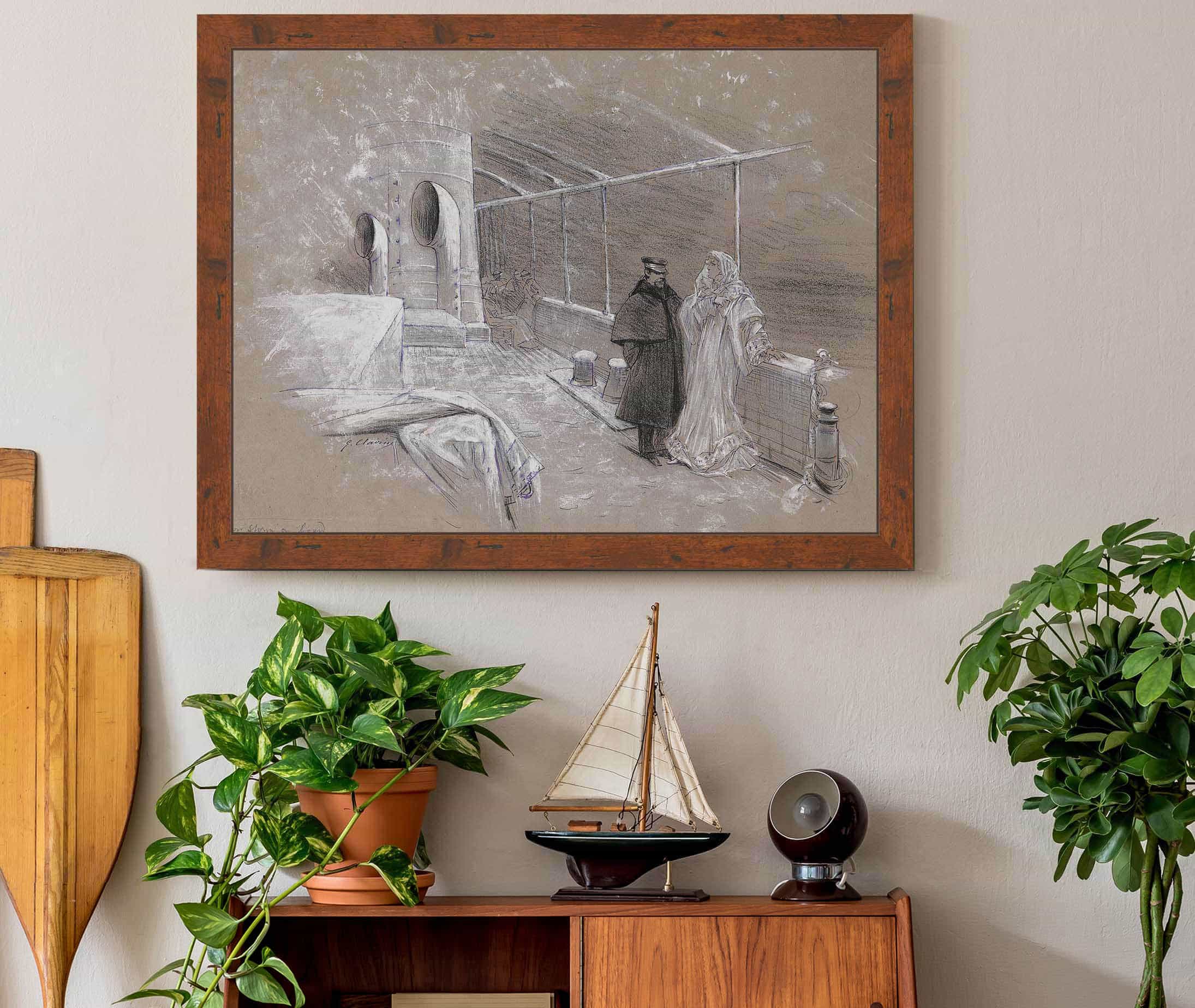 12" x 12" / Canvas Wrap Scenes Of Sarah Bernhardts Life  by Georges Jules Victor Clairin
