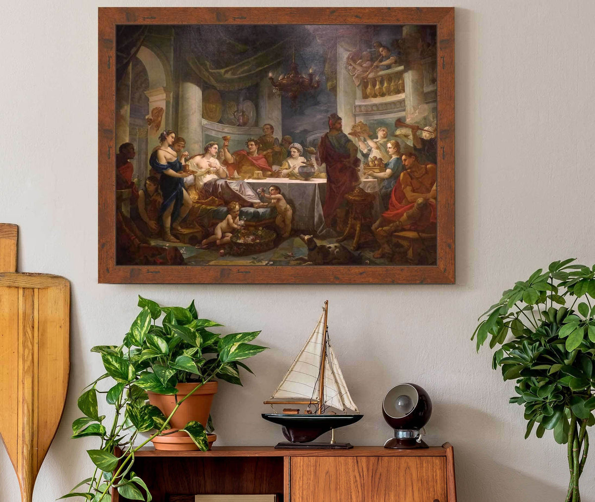 18" x 24" / Canvas Wrap Le Repas De Cleopatre Et De Marc Antoine by Charles Joseph Natoire