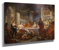 18" x 24" / Canvas Wrap Le Repas De Cleopatre Et De Marc Antoine by Charles Joseph Natoire
