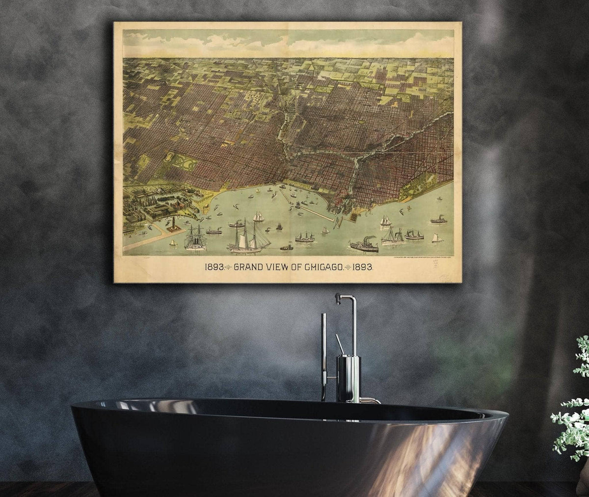 1893 Grand View Of Chicago State of Illinois