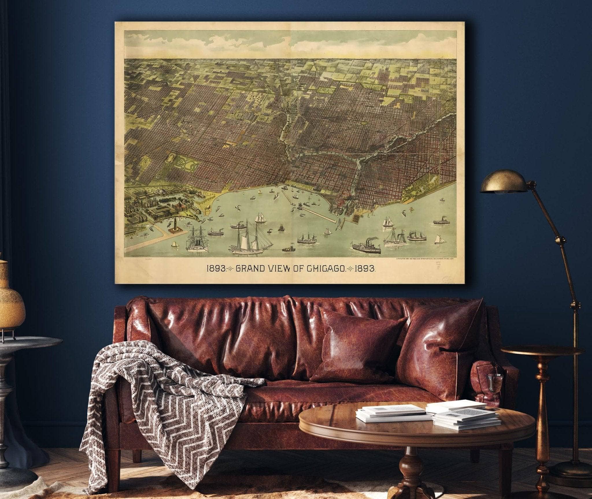 1893 Grand View Of Chicago State of Illinois