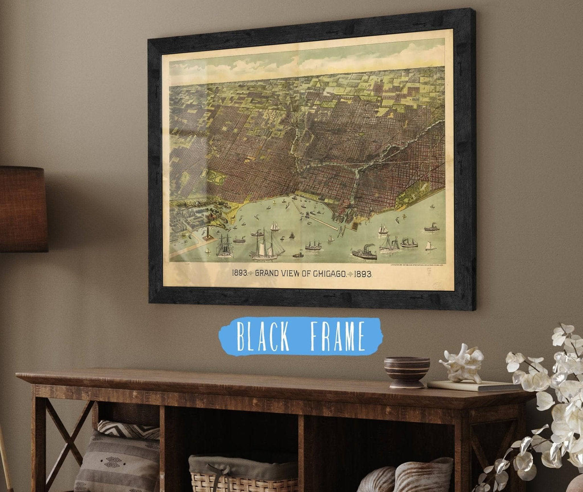 1893 Grand View Of Chicago State of Illinois