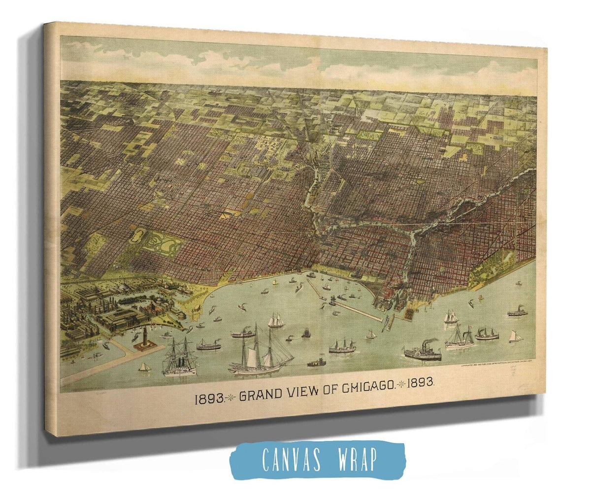 1893 Grand View Of Chicago State of Illinois