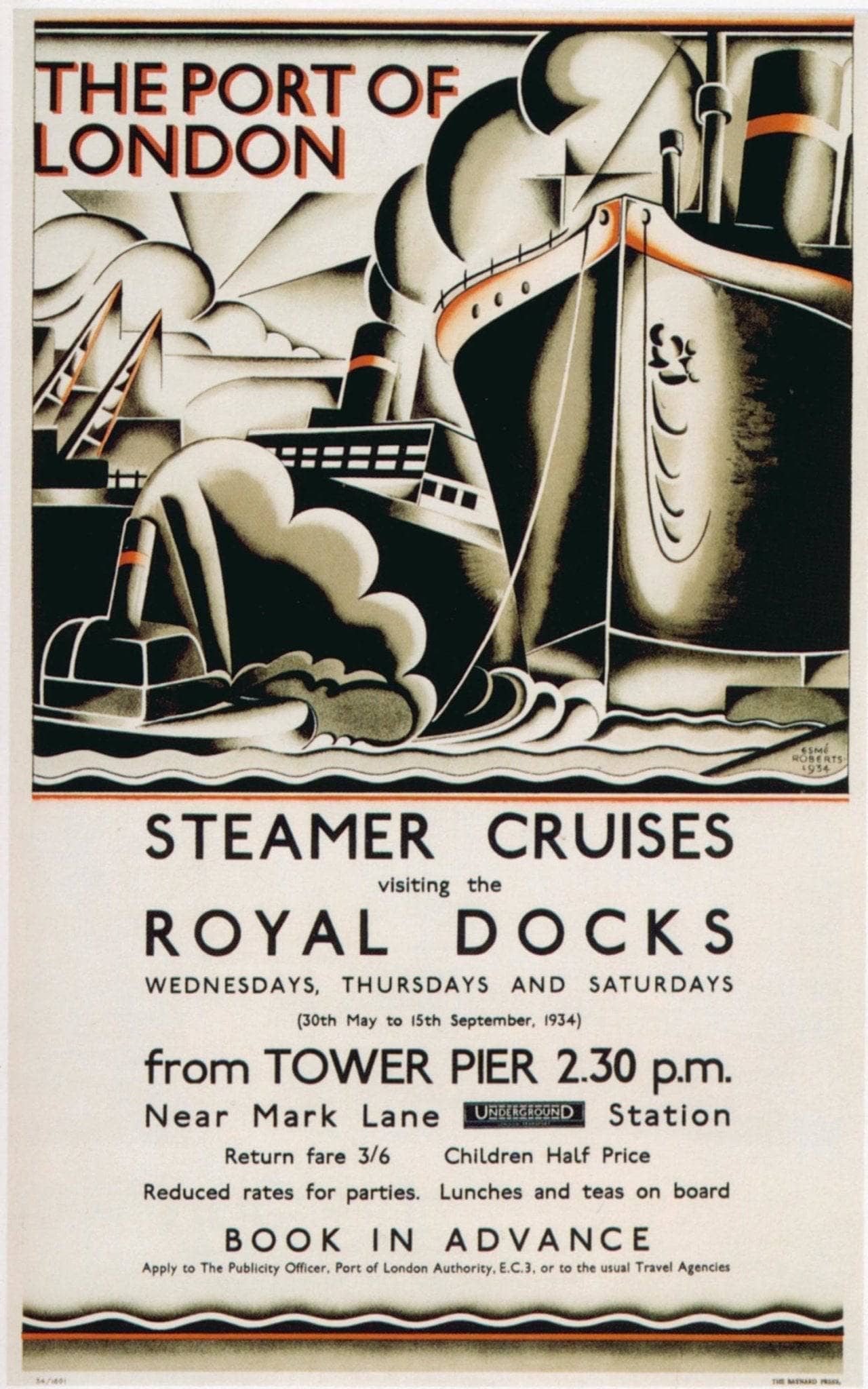 1934 Steamer Cruises underground