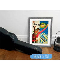 1950's Skiing Vacation Holiday Switzerland Jungfrau Region, Skiing