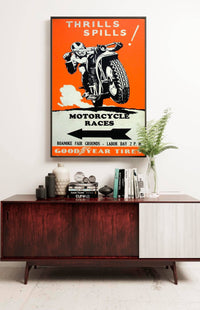 1950s Roanoke Thrills Spills Motorcycle Races