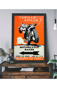 1950s Roanoke Thrills Spills Motorcycle Races