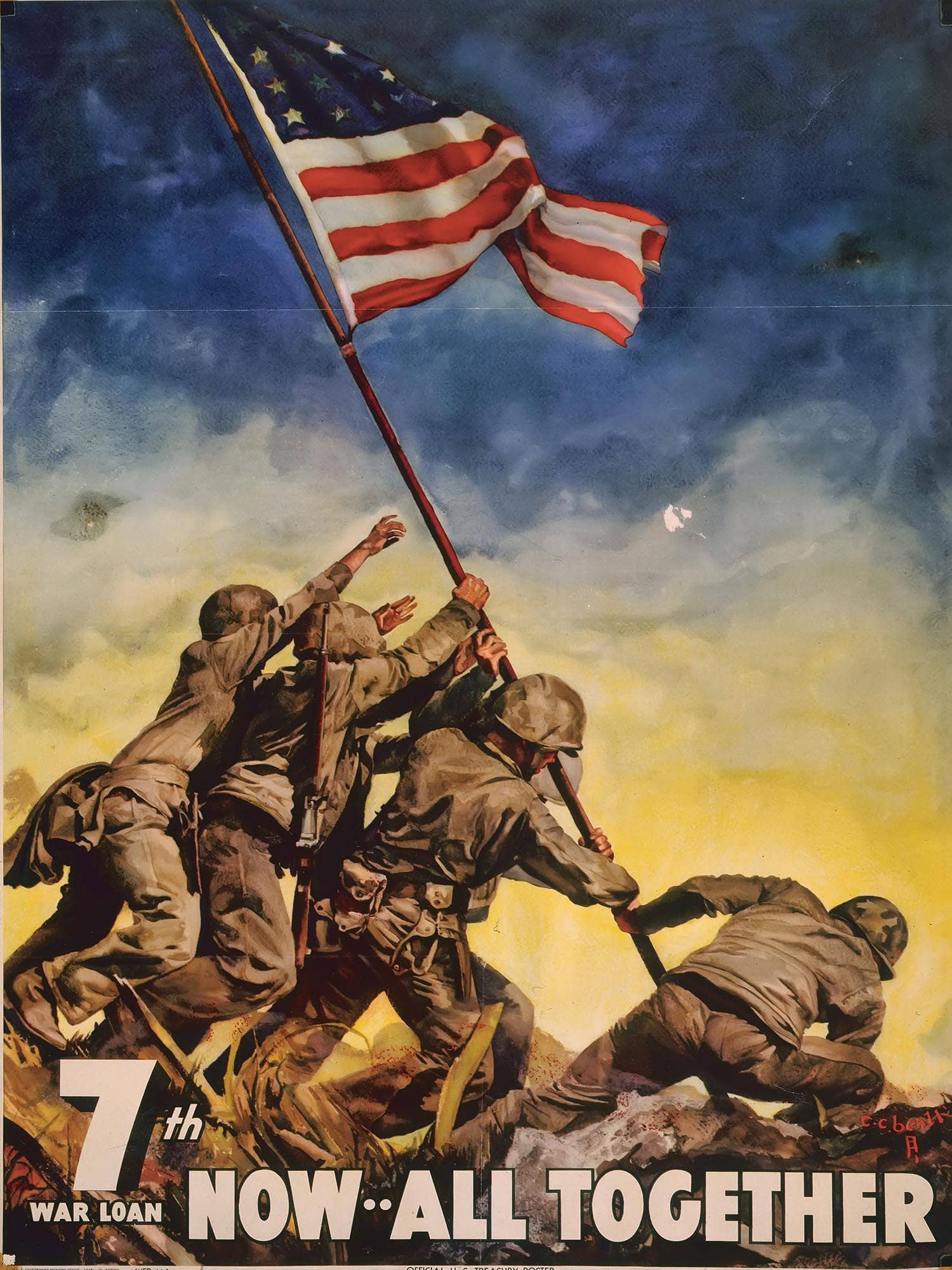 7th war loan. Now--all together