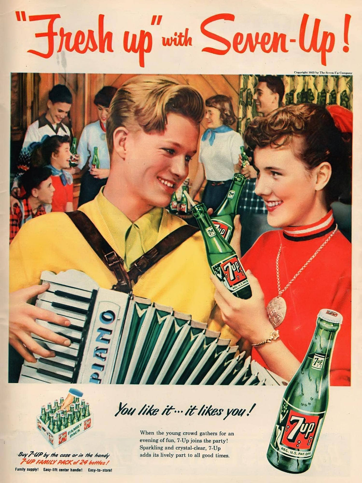 7UP Vintage Ads: "Fresh Up" with Seven-Up!
