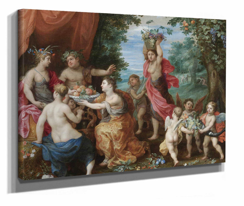 A Bacchanal With Ceres Bacchus And Venus by Jan Brueghel The Younger