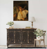 A Baker Sounding His Horn by Adriaen Van Ostade