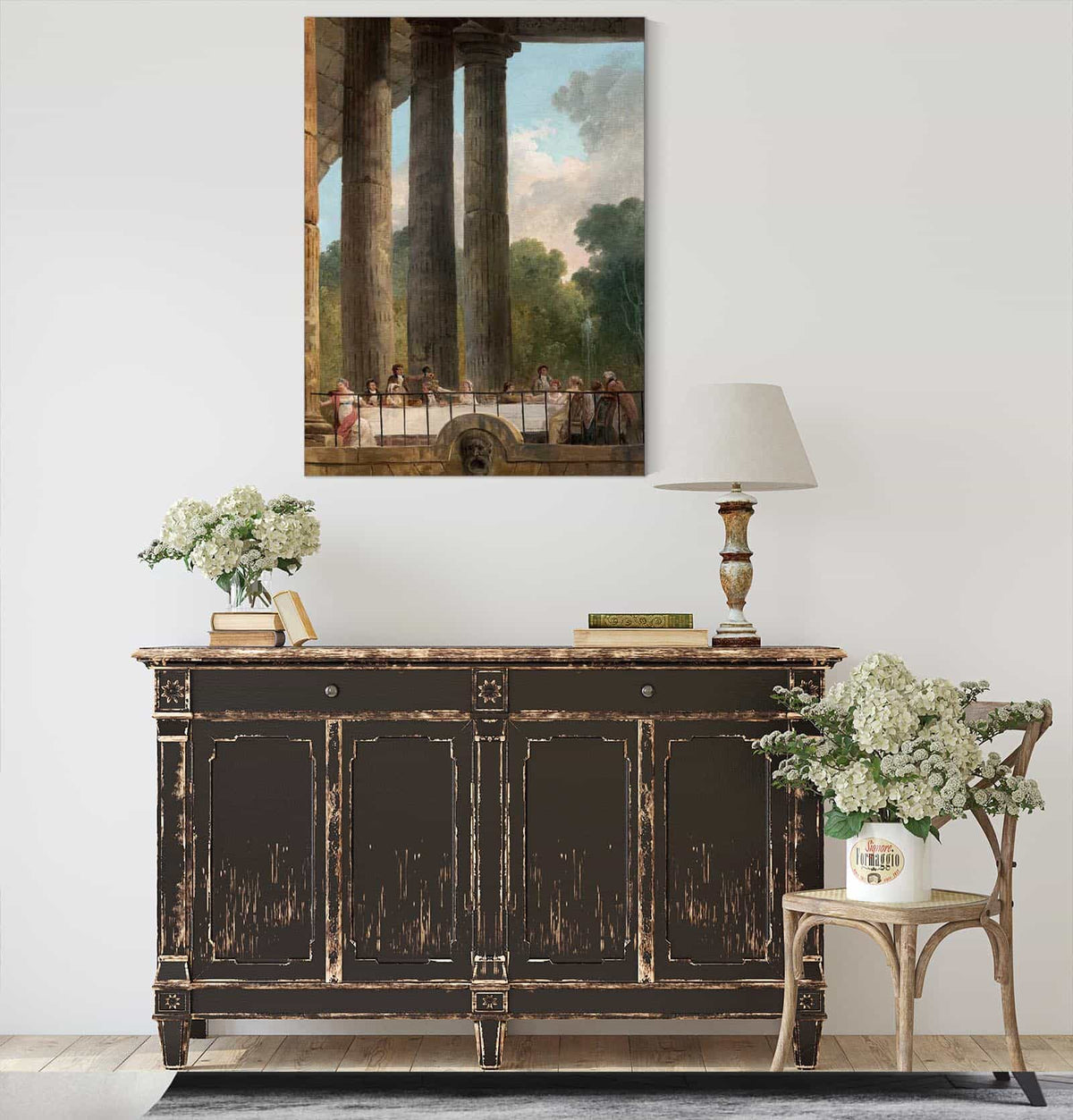 A Banquet In The Ruins Of A Temple by Hubert Robert