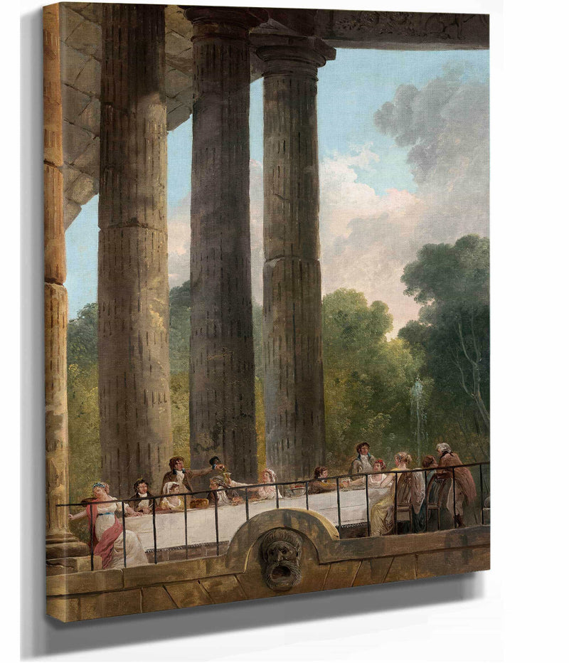 A Banquet In The Ruins Of A Temple by Hubert Robert