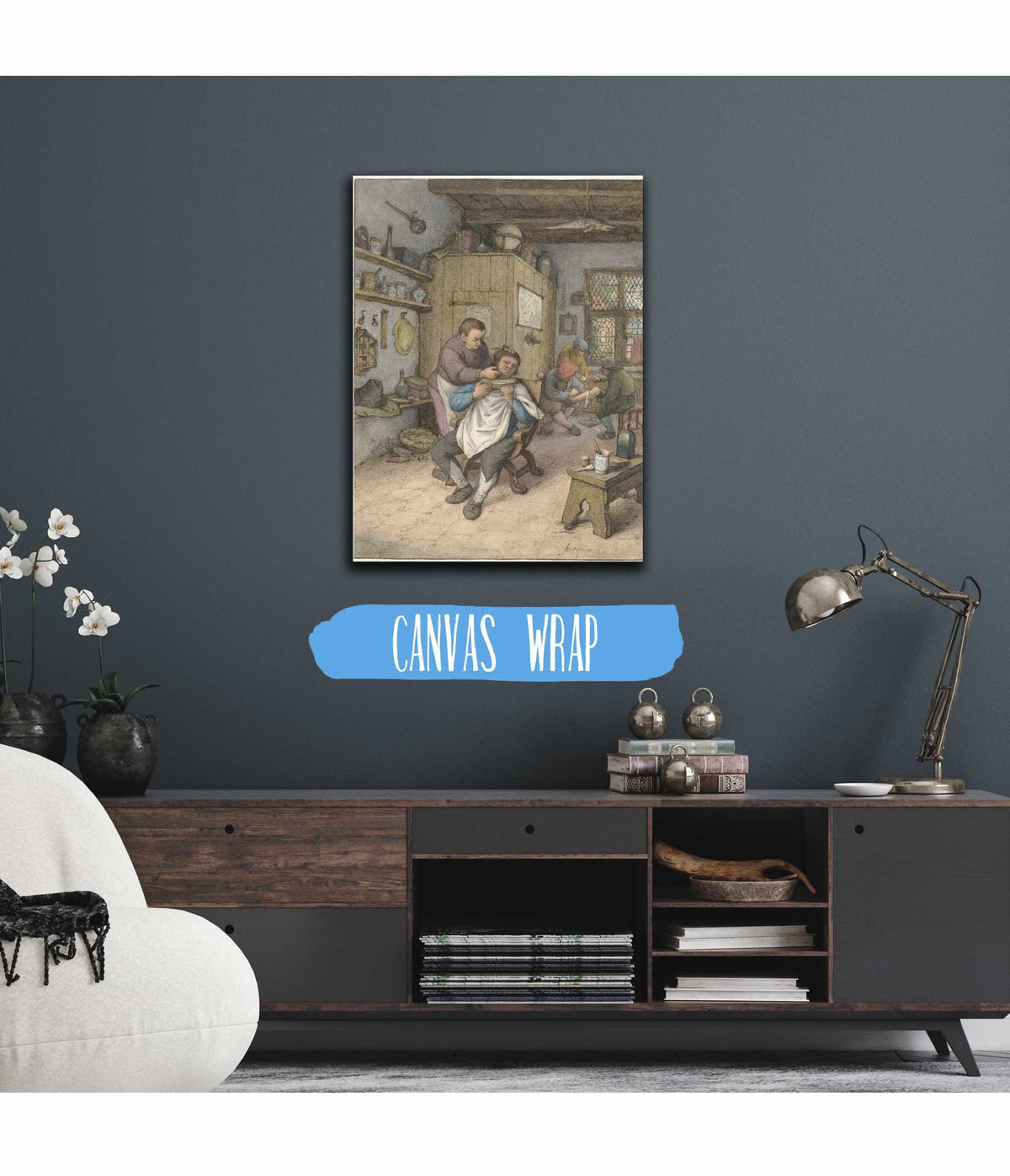 A Barbershop by Adriaen Van Ostade