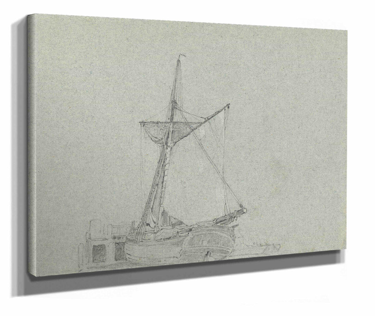 A Barge by John Linnell