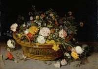 A Basket Of Flowers S by Jan Brueghel The Younger
