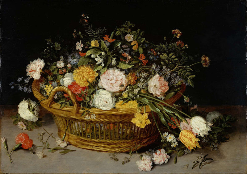 A Basket Of Flowers S by Jan Brueghel The Younger