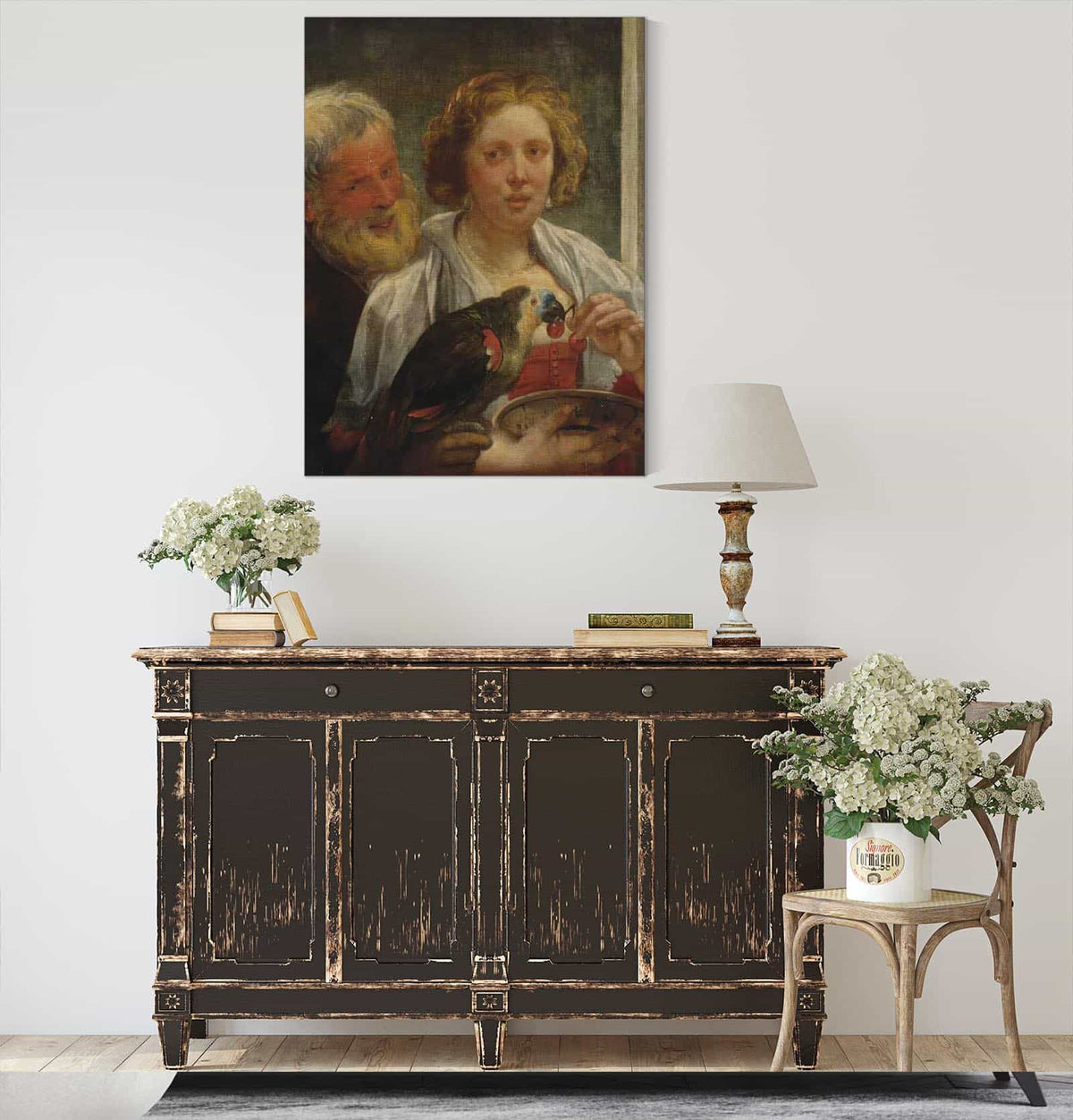 A Bearded Man And A Woman With A Parrot Unrequited Love by Jacob Jordaens