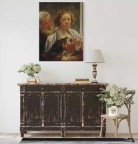 A Bearded Man And A Woman With A Parrot Unrequited Love by Jacob Jordaens