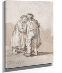 A Boy And Girl Conversing by James Ward