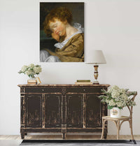 A Boy Asleep On A Table by Jean Baptiste Greuze