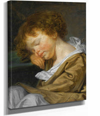A Boy Asleep On A Table by Jean Baptiste Greuze