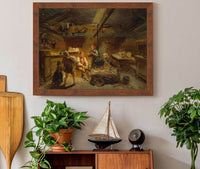 A Boy Bringing Home A Sick Lamb by Adolph Tidemand