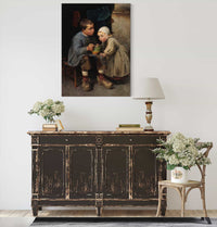 A Boy Feeding His Little Sister by Helene Schjerfbeck