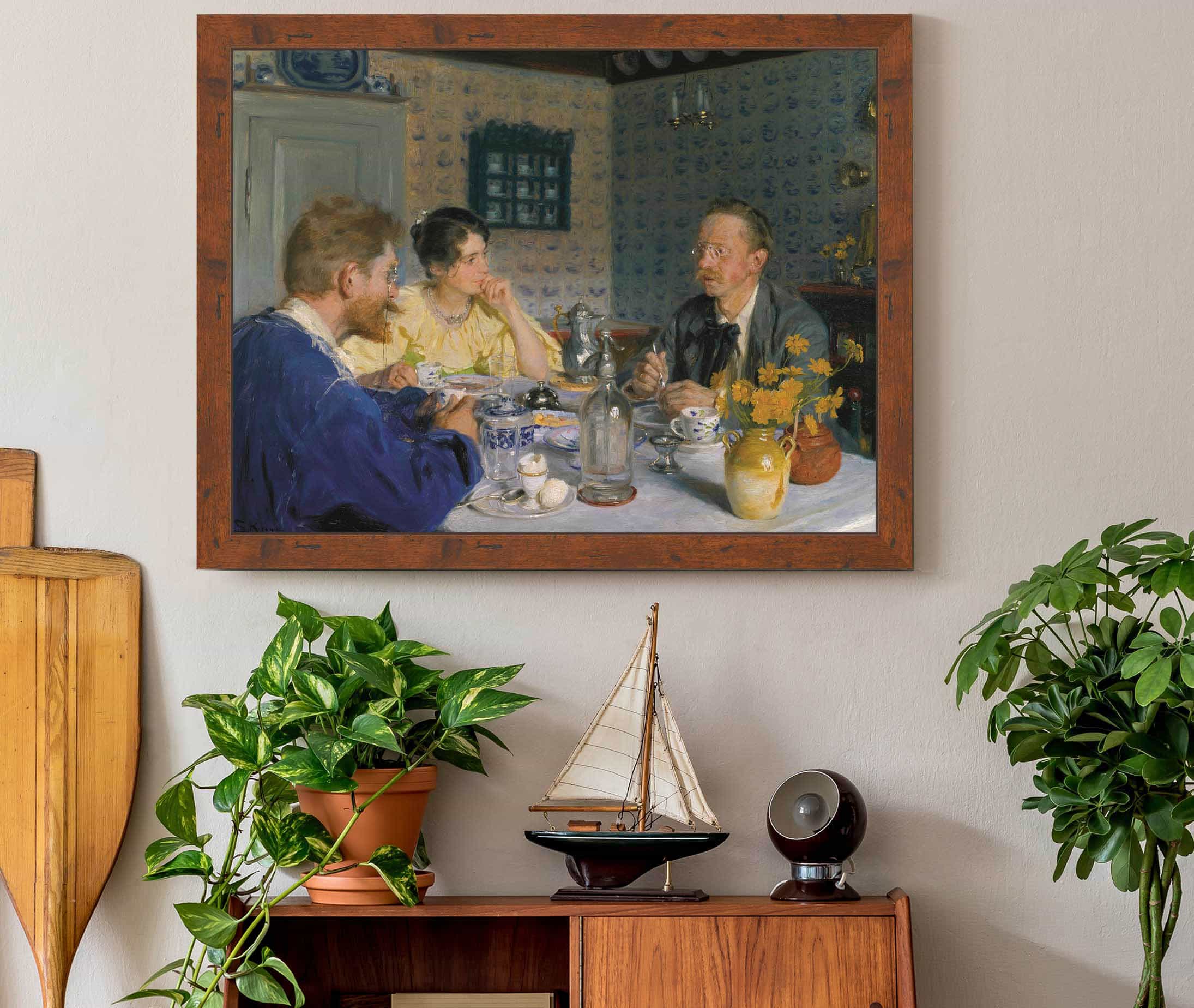 A Breakfast The Artist His Wife And The Writer Otto Benzon by Peder Severin Kroyer