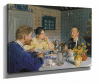 A Breakfast The Artist His Wife And The Writer Otto Benzon by Peder Severin Kroyer
