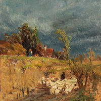 A Brewing Storm Over Haslau by Tina Blau