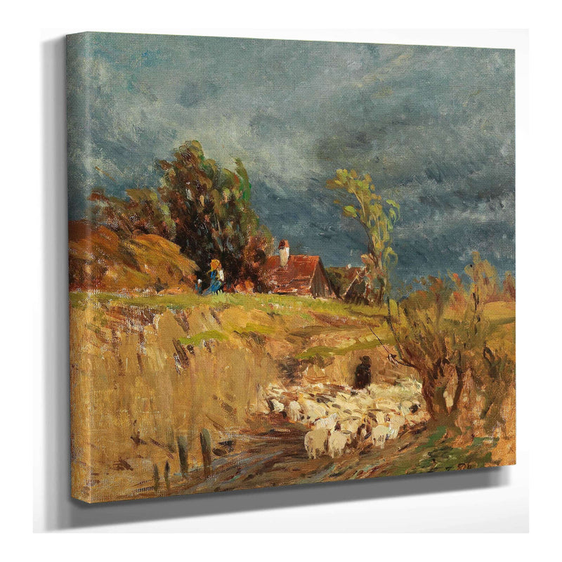 A Brewing Storm Over Haslau by Tina Blau