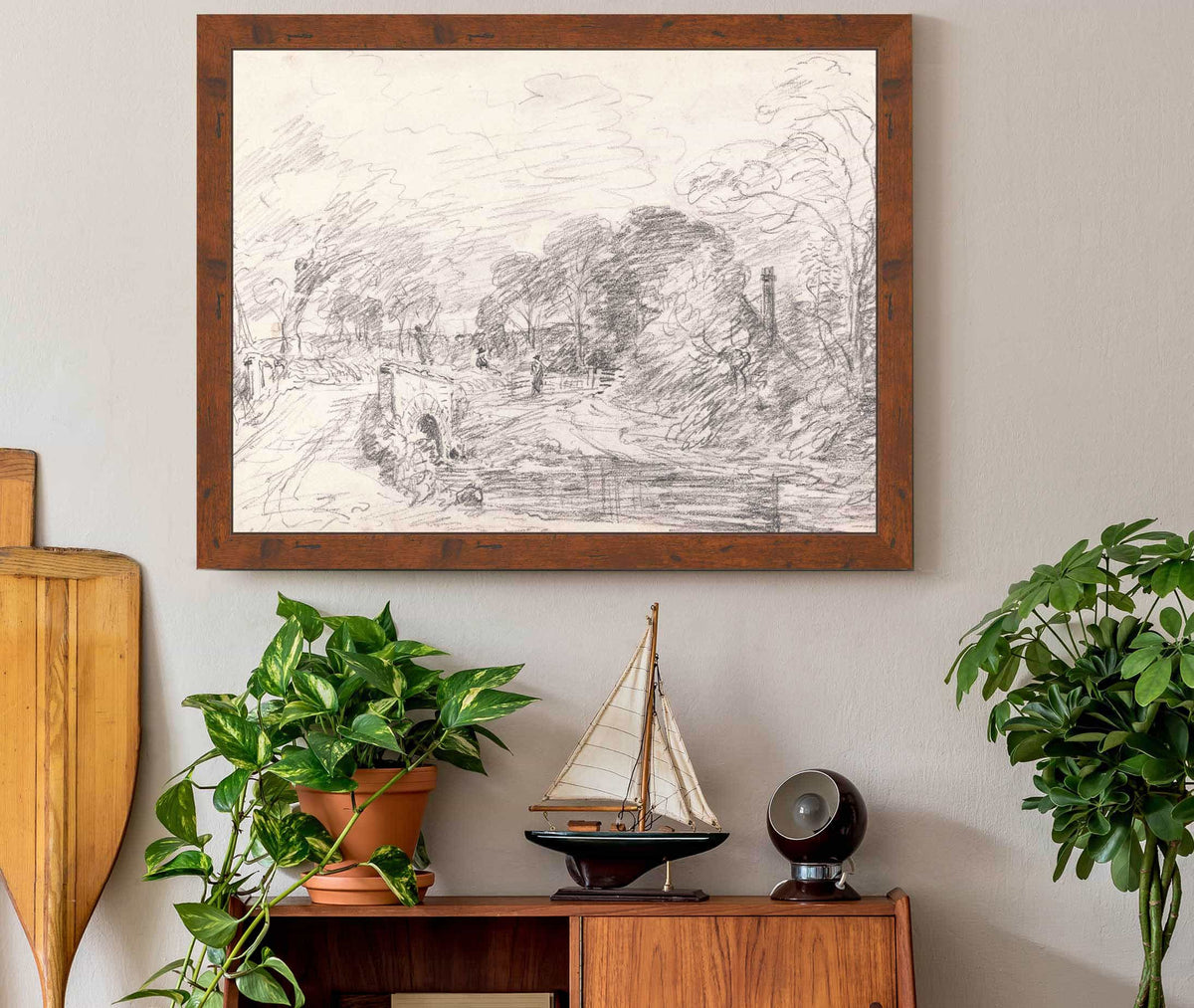 A Bridge Near Salisbury Court Perhaps Milford Bridge by John Constable