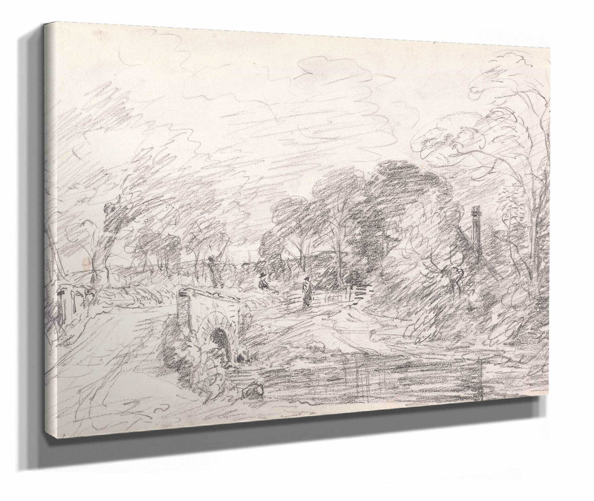 A Bridge Near Salisbury Court Perhaps Milford Bridge by John Constable