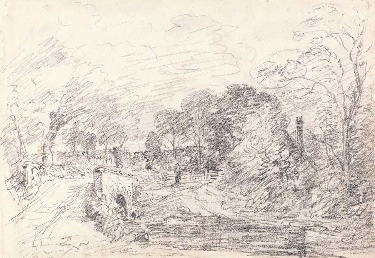 A Bridge Near Salisbury Court Perhaps Milford Bridge by John Constable