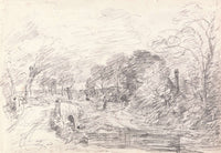 A Bridge Near Salisbury Court Perhaps Milford Bridge by John Constable