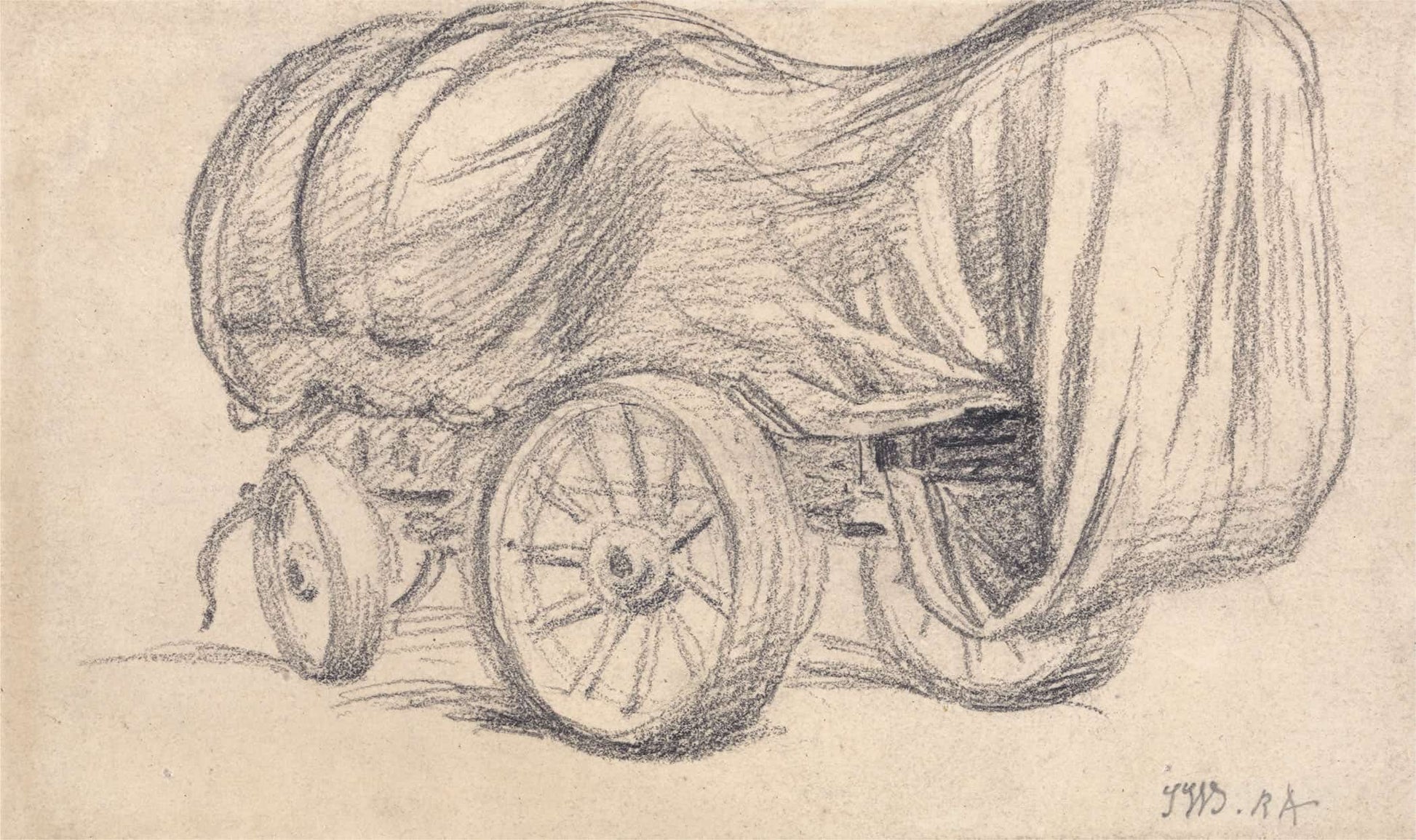 A Broad Wheeled Road Waggon by James Ward