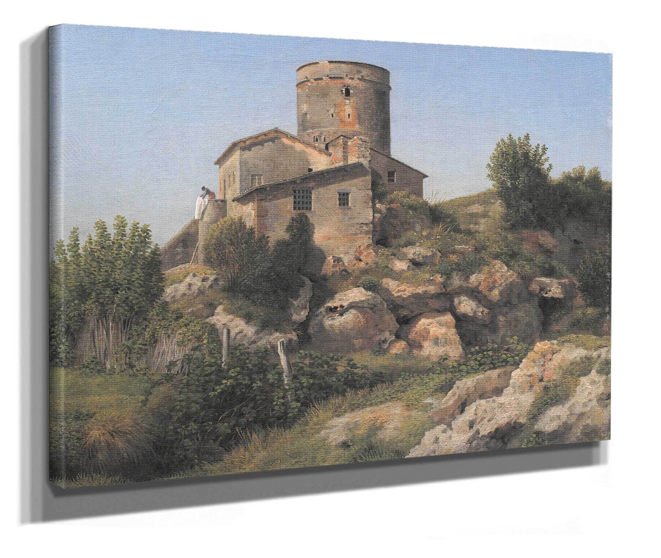 A Building Near Tor Di Quinto Outside Rome by Christoffer Wilhelm Eckersberg