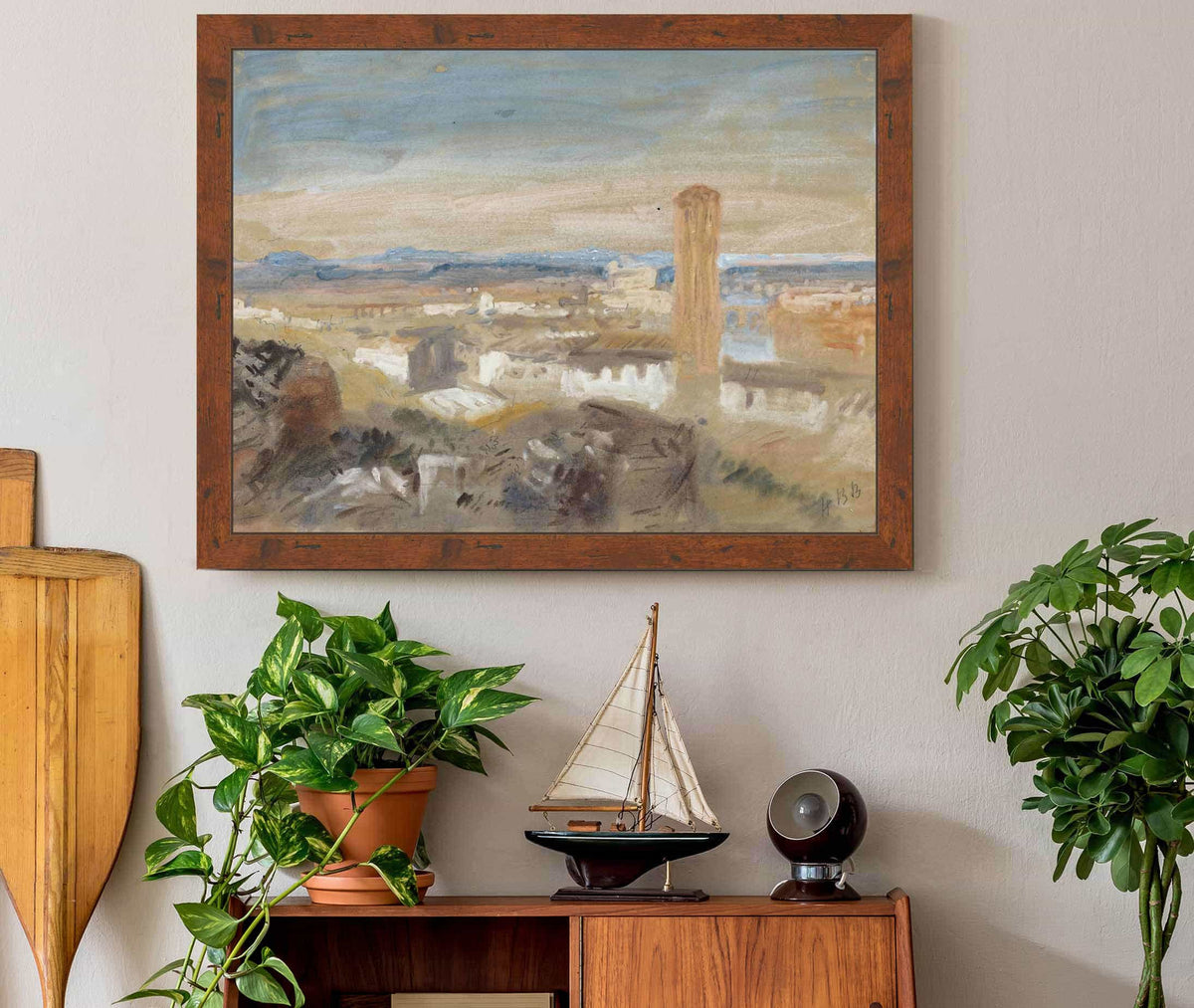 A Campanile Among Ruins by Hercules Brabazon Brabazon