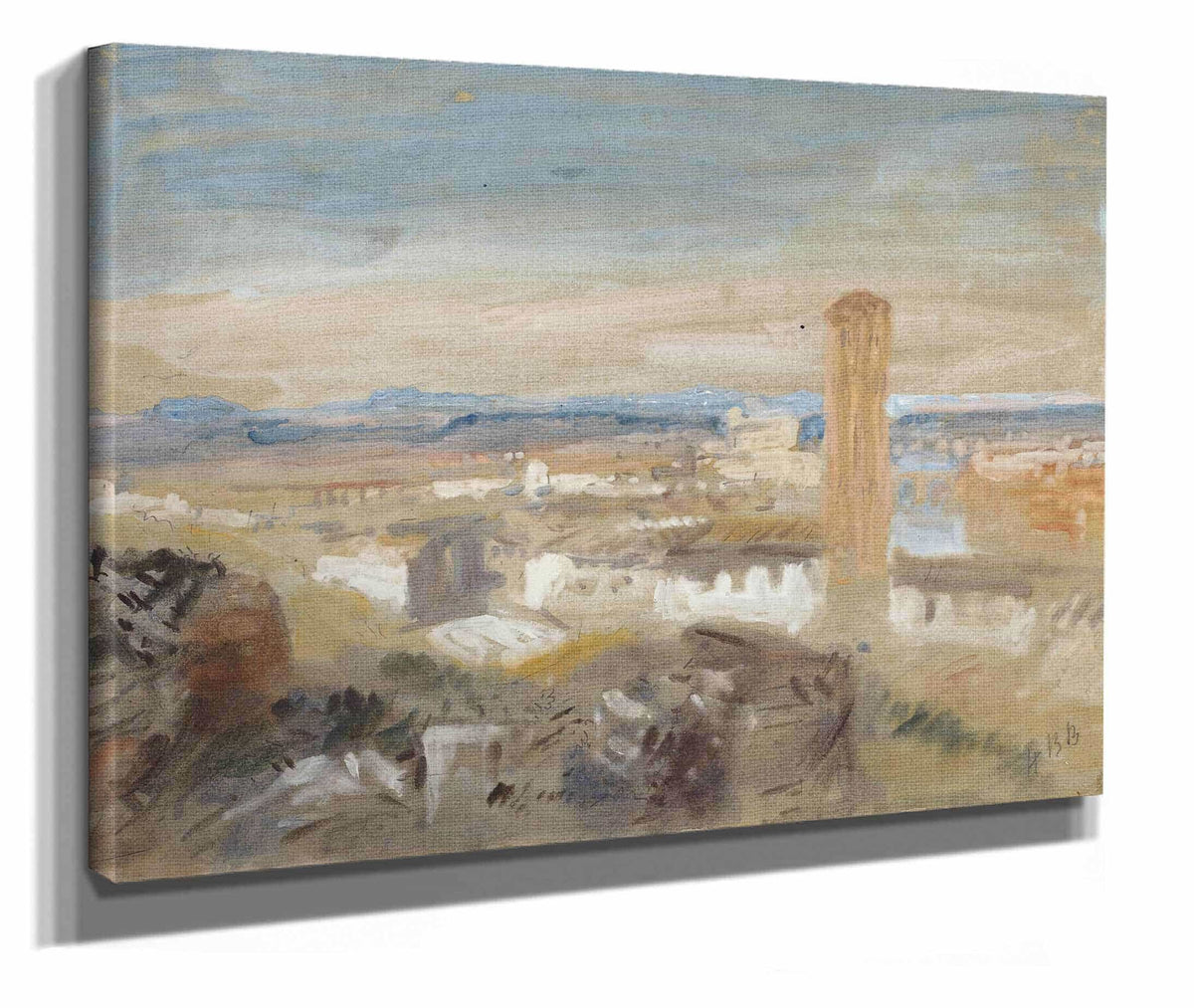 A Campanile Among Ruins by Hercules Brabazon Brabazon