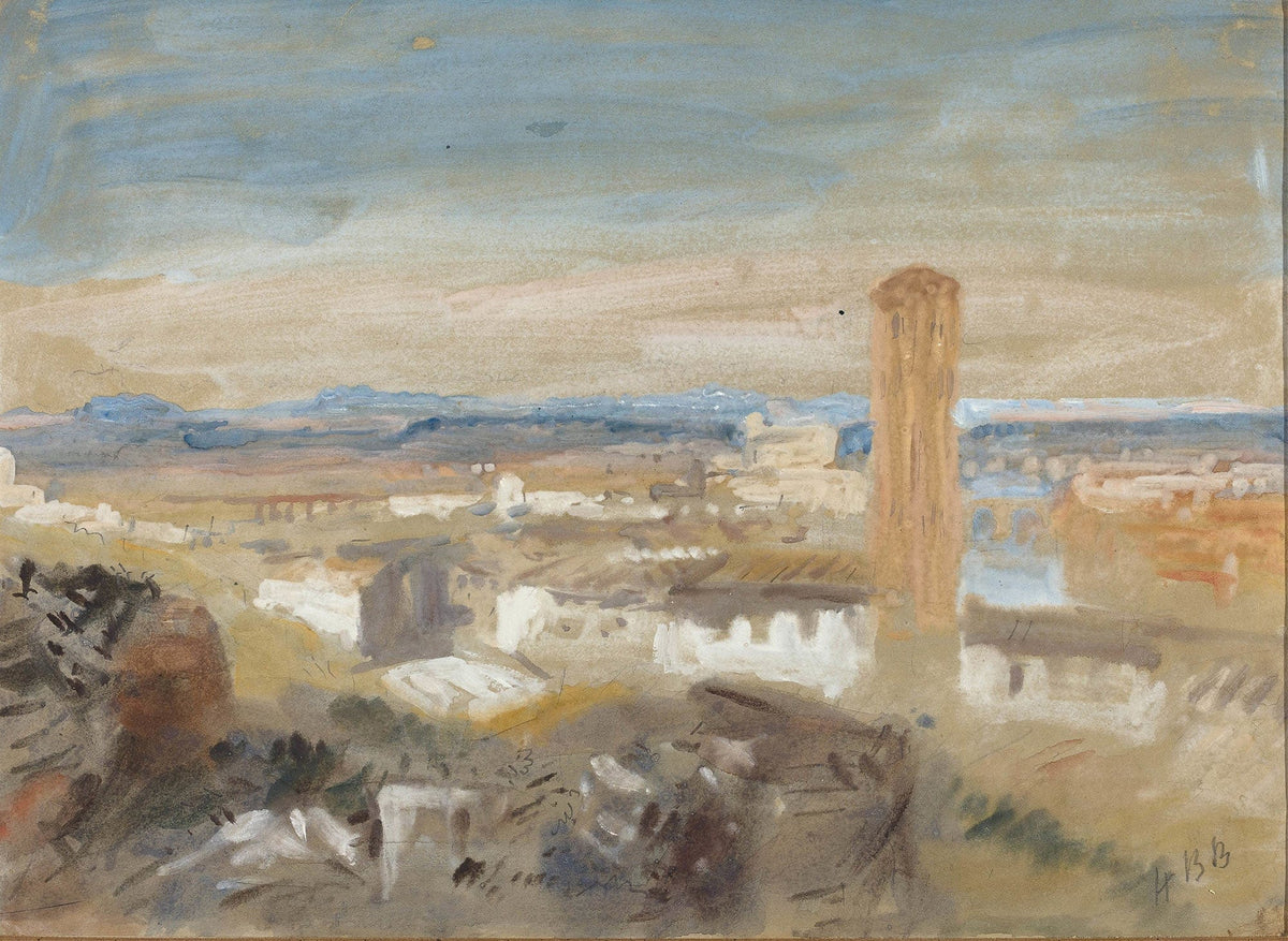 A Campanile Among Ruins by Hercules Brabazon Brabazon