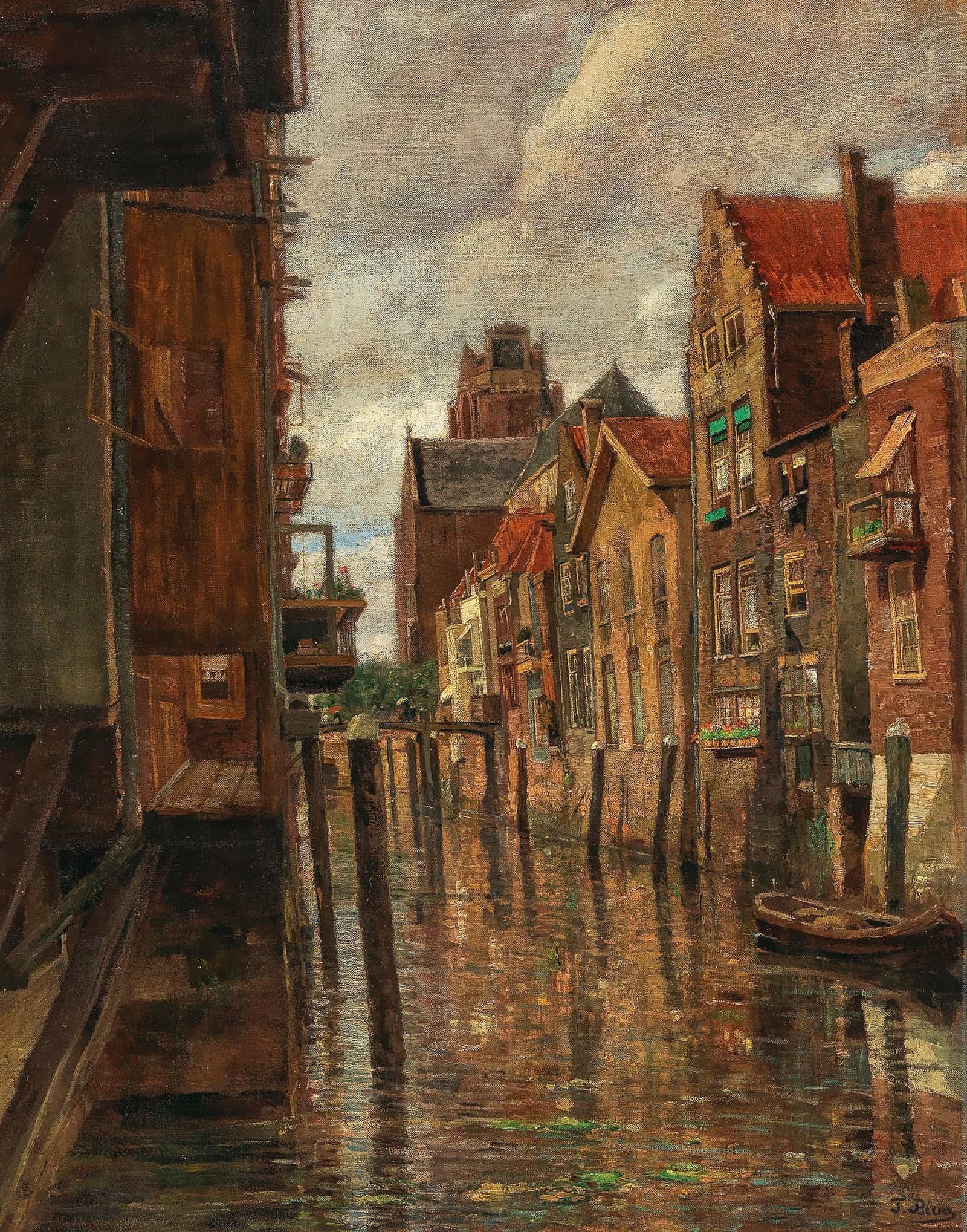 A Canal In Dordrecht by Tina Blau