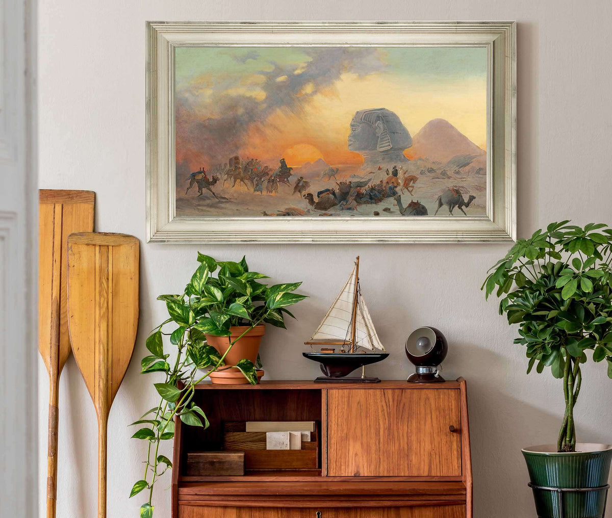 A Caravan In The Desert In A Simoom by Ippolito Caffi