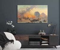 A Caravan In The Desert In A Simoom by Ippolito Caffi