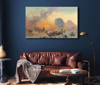 A Caravan In The Desert In A Simoom by Ippolito Caffi