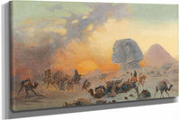 A Caravan In The Desert In A Simoom by Ippolito Caffi