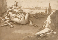 A Centaur And A Female Faun In A Landscape by Giovanni Domenico Tiepolo