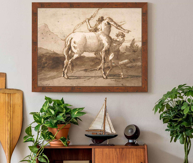 A Centaur And A Satyr  by Giovanni Domenico Tiepolo