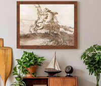 A Centaur Holding A Lyre Galloping With A Female Faun by Giovanni Domenico Tiepolo